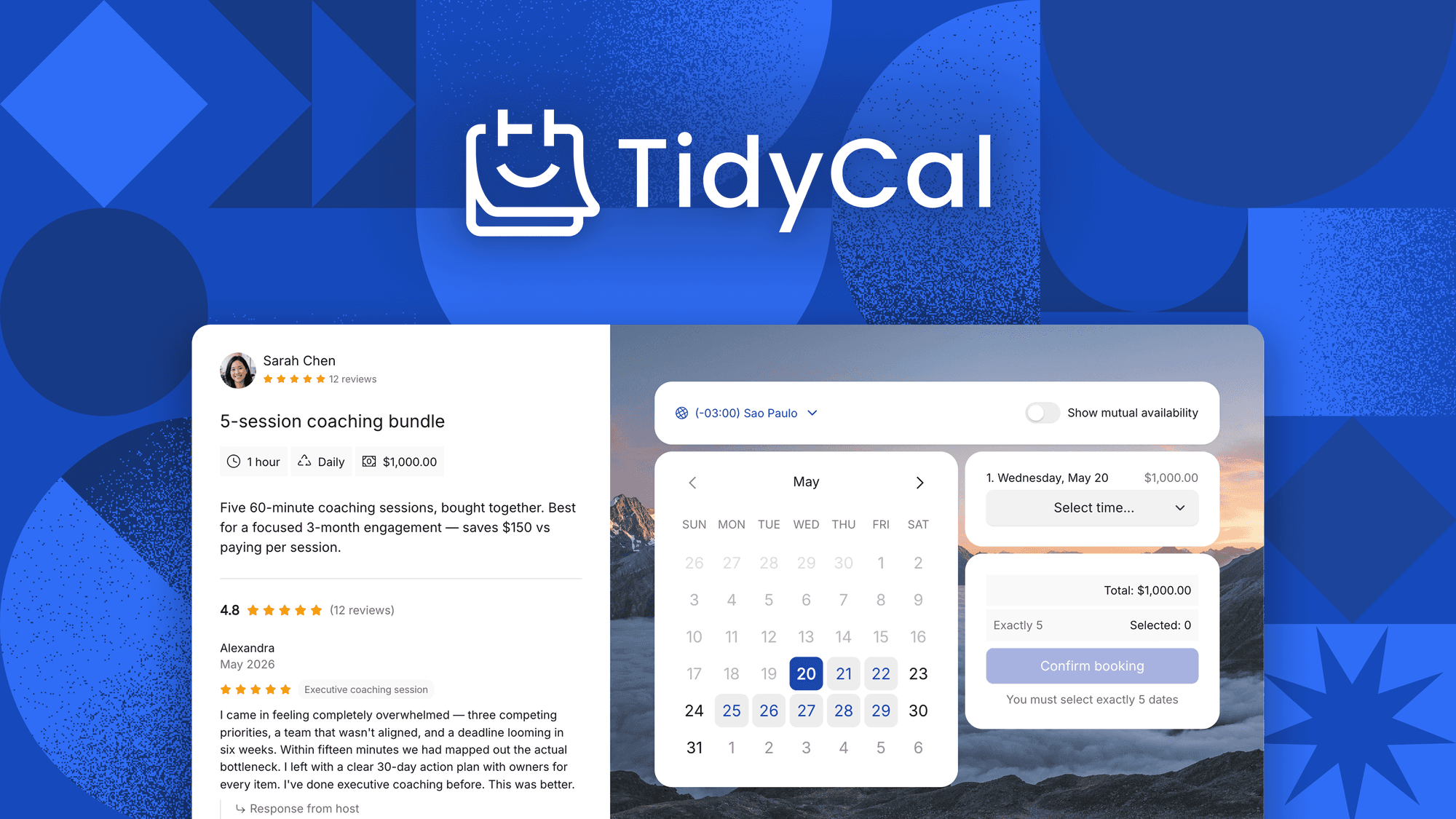 TidyCal: Lifetime Scheduling for Individuals and Teams
